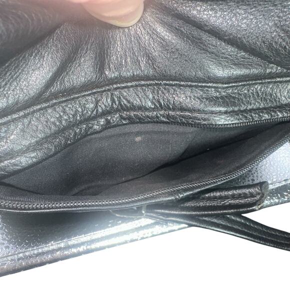 Wilsons Leather Black Genuine Leather Crossbody Shoulder Bag Small Purse - Picture 8 of 12